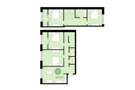 Планировка 4-х комнатной квартиры