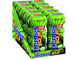 Жевательные конфеты Mentos Sour Зеленое яблоко 30 гр (10 шт)