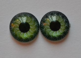 Глаза хрустальные клеевые пластиковые,, 10 мм, зеленые, арт. ГХ13