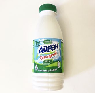 Айран (Ayran) турецкий натуральный, 2% жирности, 450 мл, Вкусням, Россия