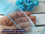 Лента №33-2, ширина 4см, цвет голубой, 40р/ярд - 10% скидка (мятая)= новая цена 36р/ярд