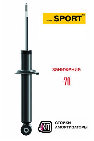 Амортизаторы газонаполненные задней подвески ВАЗ 2110 занижение -70 мм, Асоми серия Sport (2шт)