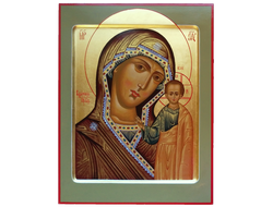 Казанская Богородица. Рукописная икона.