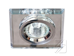 Светильник JCDR G5.3 стекло 8170 квадрат серебро