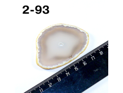 Агат натуральный (срез) серый  №2-93: 22,7г - 61*44*5мм