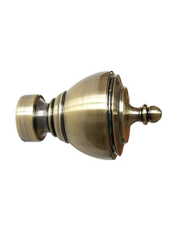 Наконечник декоративный для круглых карнизов, много цветов: антик, белое с золотом, золото, хром мат