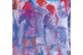 «В красных платочках», 1977-1978 г., бумага, акварель, гуашь, 29,3х30