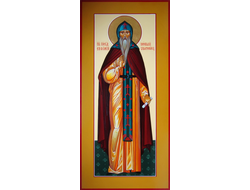 Евфимий (Ефимий) Новый, Святогорец, Иверский (Афонский), святой преподобный. Рукописная мерная икона