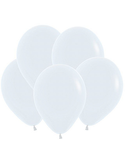 Воздушный шар с гелием "Белый пастель" 30 см