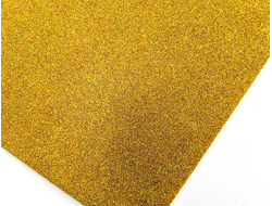 Глиттерный фоамиран, золотой, 20*30 см, толщина 2 мм