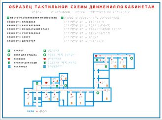 Мнемосхема 610 х 470 мм и настенное крепление прямое