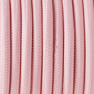 Ретро-кабель электрический текстильный, для внешней проводки. Цвет нежно-розовый 2 жилы по 0,75. Арт