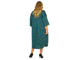 Теплое платье из джерси БОЛЬШОГО размера арт. 1721204 (Цвет зеленый) Размеры 52-78