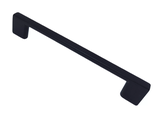 Ручка мебельная прямая плоская №1165, 128 мм, черный матовый