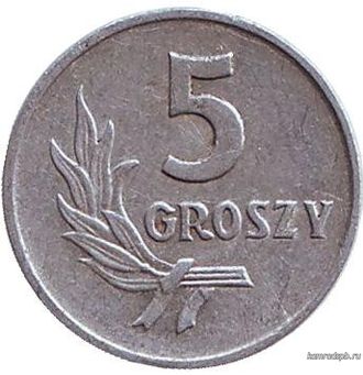Польша 5 грошей, 1961