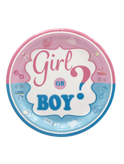 Тарелки на гендер Girl or Boy 8 шт