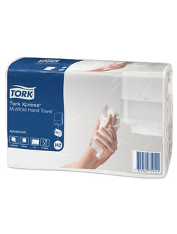 Полотенца бумажные листовые Tork Xpress Advanced Н2 Z-сложения 2-слойные 20 пачек по 190 листов (артикул производителя 471117)