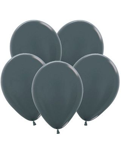 Воздушный шар с гелием "Графитовый металл" 30 см
