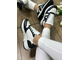 Кроссы женские/подростковые  1-2356 off-white с черными вставками