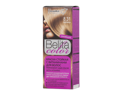 Краска стойкая с витаминами для волос серии "Belita сolor" № 8.31 Пшеница