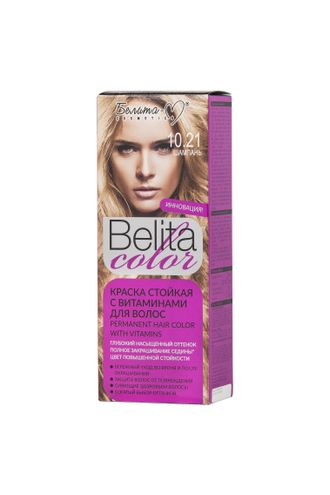 Краска стойкая с витаминами для волос серии "Belita сolor" № 10.21 Шампань