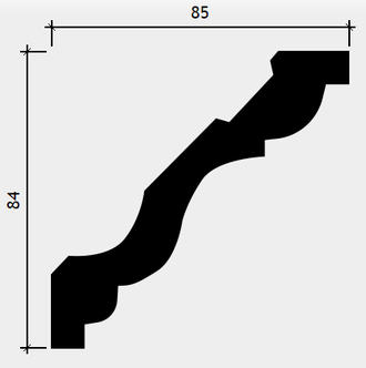 Карниз 1.50.293 - 84*85*2000мм