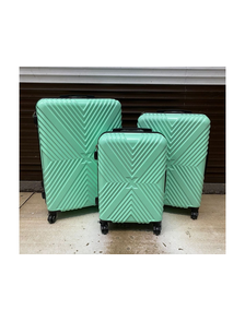 Комплект из 3х чемоданов ABS Х-образный S,M,L мятный