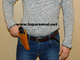 Russian authentic leather belt holster PM, MP-654K, Makarov, Walther PPK RED