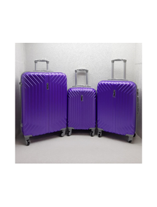 Комплект из 3х чемоданов Корона ABS S,M,L фиолетовый