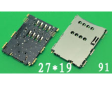 Коннектор SIM-карты №22 Samsung P1000, P3100, P6200 (KA-091)