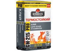 Клей ТЕРМОСТОЙКИЙ для печей и каминов Геркулес GM-215, 25 кг