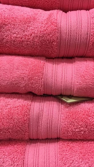 Набор махровых полотенец 100% хлопок. Турция. Розовое. 150Х100 см. и 50Х90 см.