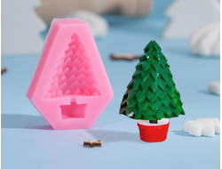 Молд силиконовый 7х5,5х1,8 см "Ёлки-иголки"