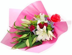 Розы, Лилии Букет Дуэт