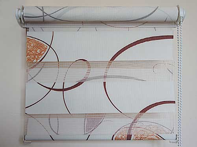 "Узор А-М", рулонные шторы день-ночь или зебра с дизайном