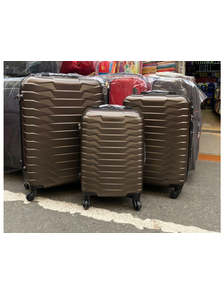 Комплект из 3х чемоданов Корона Самсон abs S,M,L темно-коричневый