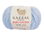 Голубой арт.3429 Baby cotton 50 гр 165 м 50% хлопок 50% акрил