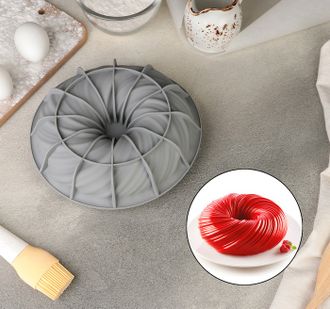 Форма для муссовых десертов и выпечки «Вихрь», 20×7 см, силикон, цвет МИКС