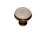 Ручка-кнопка, старая бронза/керамика (мрамор)