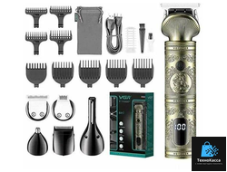 Машинка для стрижки, набор для бритья VGR Professional V-106, мужской триммер для бороды и усов