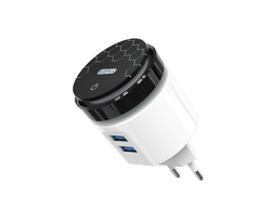 Зарядное устройство USB 2A, 2 USB EZRA HC28 с подсветкой