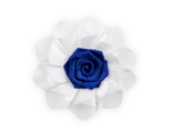 40 Цветок белый - синий, 7*7 см.