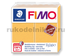 полимерная глина Fimo Leather Effect, цвет-saffron yellow 8010-109 (желтый шафран), вес-57 грамм