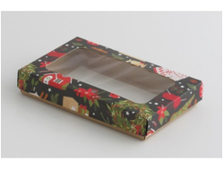 Коробка на 2 печенья С ОКНОМ (18*11*3 см), Рождество