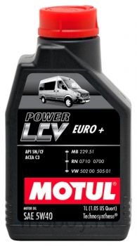 Масло моторное MOTUL Power LCV Euro+ 5W-40 полусинтетическое 1 л.