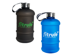 (FitRule) Бутыль прорезиненный металлическая крышка - (1.3 л) - (синий)