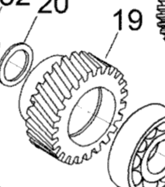 Шестерня КПП оригинальная BRP 875156058/M875156058 для BRP LYNX/Ski-Doo