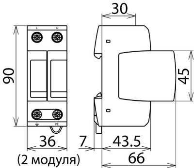 952200 УЗИП класса II DEHNguard M DG M TN 275 для однофазных систем TN
