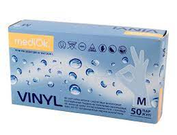 Перчатки MediOk смотровые  виниловые неопудренные  гладкие нестерильные ,  размер S, 50 пар/упак.,  Китай ("Blue Sail Medical Co.,  Ltd."