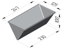 Хлебная форма Тостерная треугольная 247 х 125 х 100 мм